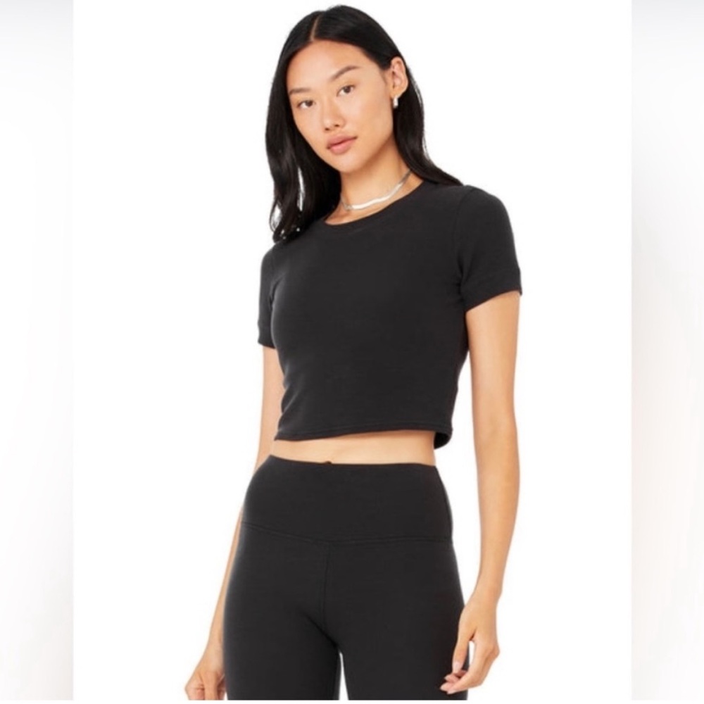 Alo Yoga Micro Waffle Sierra Short Sleeve